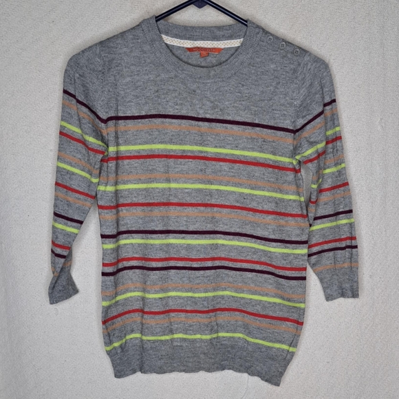 Modcloth Multicolor Striped Crew Neck Sweater - Picture 1 of 5